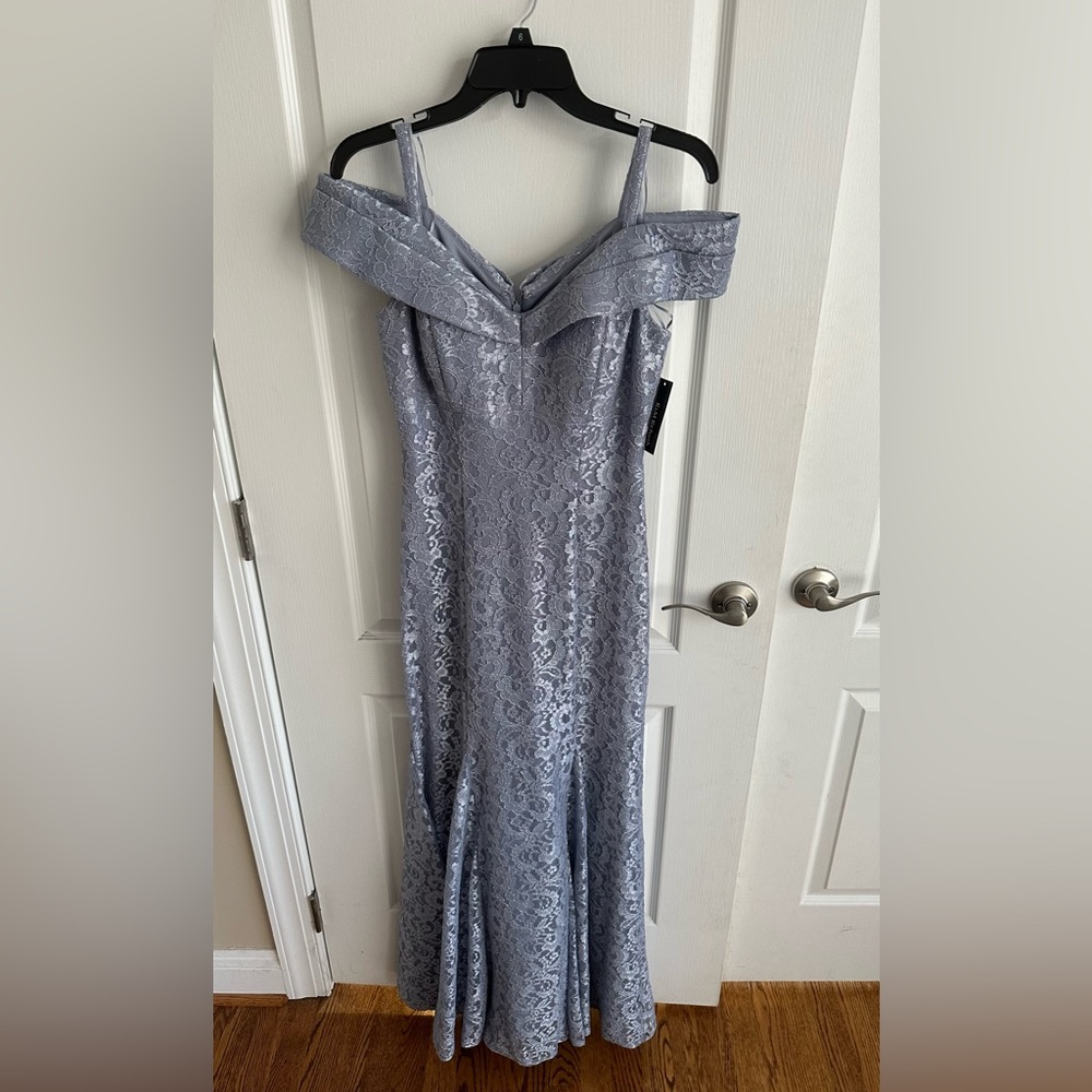 R&M Richards Off the shoulder lace gown